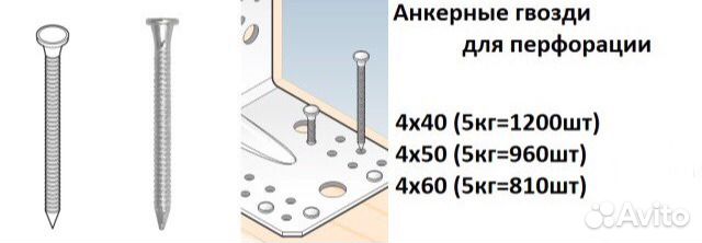 Гвозди ершеные оцинкованные 4.2х40 (5 кг)
