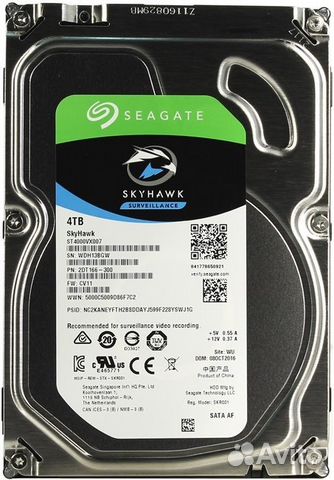 Жесткий диск 4000GB Seagate SkyHawk ST4000VX007