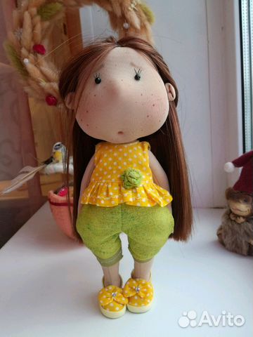 Интерьерная текстильная кукла