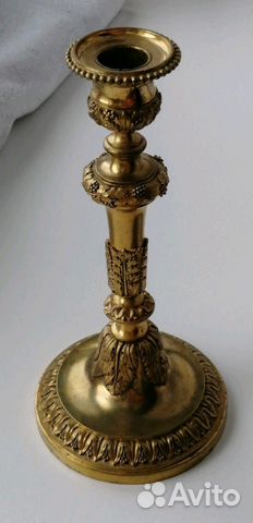 Старинный Подсвечник Позолоченная Бронза хlxвек