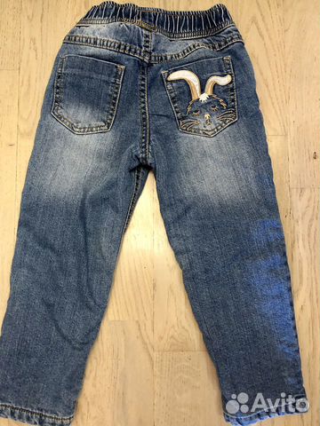 Утеплённые джинсы Mothercare с вышивкой 98-104 см