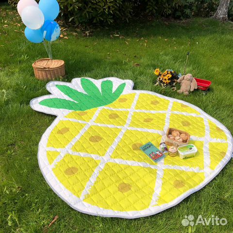 Коврик тканевый ананас 200х170х1,5 см, новый