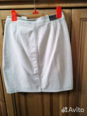 Джинсовая юбка бело-голубая XS-S Джинсовая юбка бело-голубая XS-S