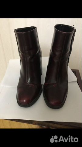 Ботильоны/ботинки Zara цвета бордо Ботильоны/ботинки Zara цвета бордо