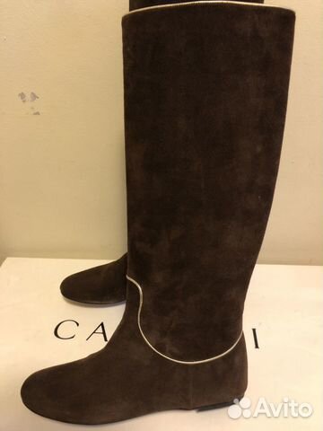 Сапоги новые 37,5 замша /кожа casadei Сапоги новые 37,5 замша /кожа casadei