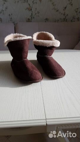 Домашние угги из овечьего меха коричневые Домашние угги из овечьего меха коричневые