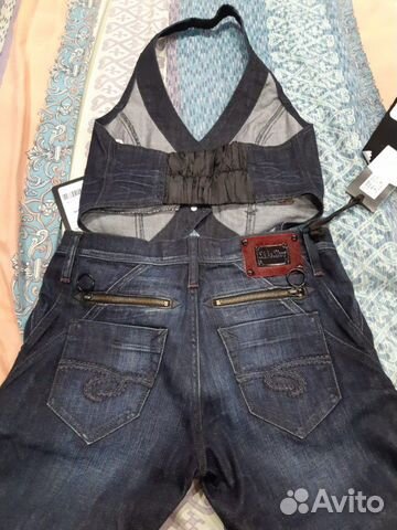Новый комбинезон джинсовый. размер 44