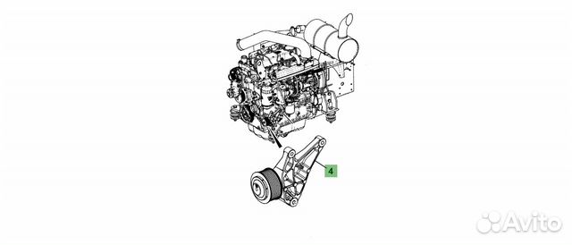 JCB 3cx ролик обводной 320/08588 (320/08724)