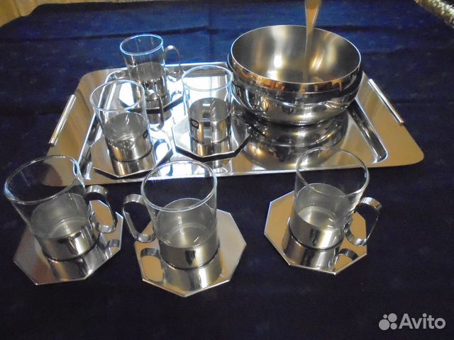 Крюшонница и стаканы из комплекта Барон от Цептер