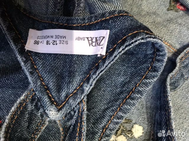 Джинсовый комбинезон Zara 86размер Джинсовый комбинезон Zara 86размер