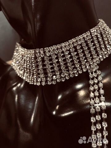 Чокер коллар коллаж кристаллы