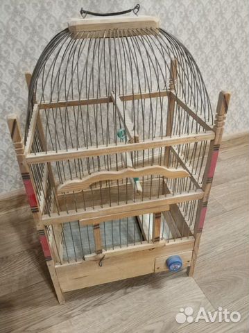 Клетка для птиц деревянная купить на Зозу.ру - фотография № 1