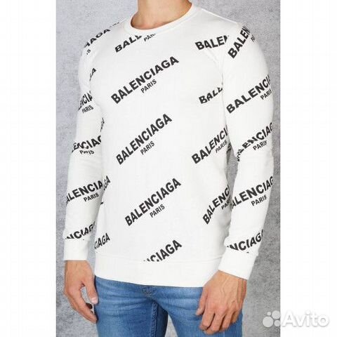 Balenciaga Белый классический свитшот
