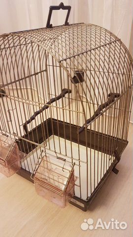 Клетка для попугая в отличном состоянии, размеры: купить на Зозу.ру - фотография № 3