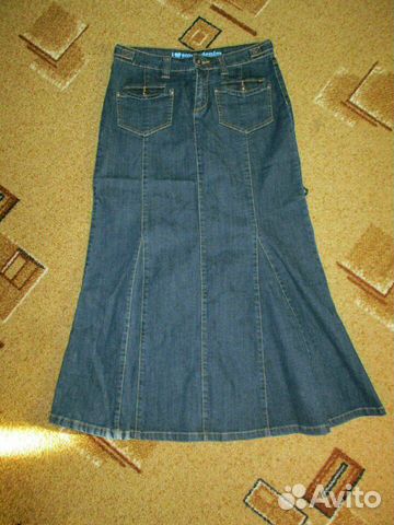 Юбка джинсовая длиной макси Юбка джинсовая длиной макси