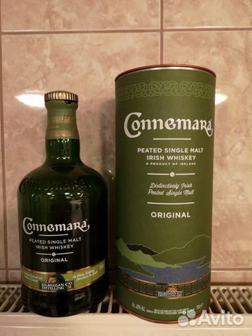 Бутылка с футляром из под виски Connemara