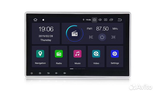 Магнитола универсальная Android 9.0 2+16 IPS DSP