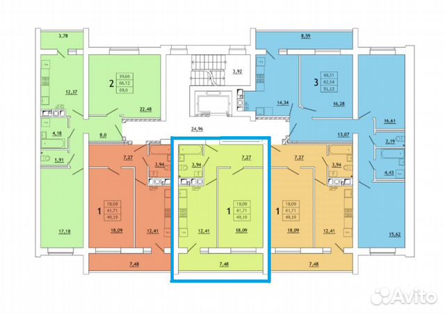 1-к квартира, 49.2 м², 5/10 эт.