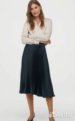 Юбка плиссе изумрудная H&M Zara Юбка плиссе изумрудная H&M Zara