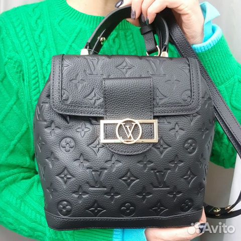 Новый женский рюкзак из кожи черный Louis Vuitton Новый женский рюкзак из кожи черный Louis Vuitton