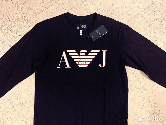 Лонгслив темно-синий Armani Jeans новый M, L Лонгслив темно-синий Armani Jeans новый M, L