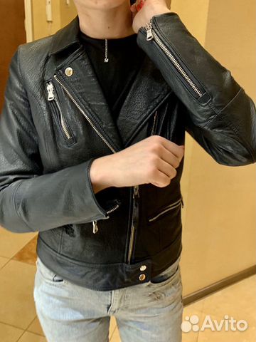 Куртка б/у кожаная Massimo Dutti
