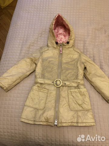 Пальто весеннее на 6-7 лет Benetton, куртка стёган Пальто весеннее на 6-7 лет Benetton, куртка стёган