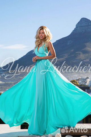 Платье «Афродита» бирюзовое Yana Lukacher Платье «Афродита» бирюзовое Yana Lukacher