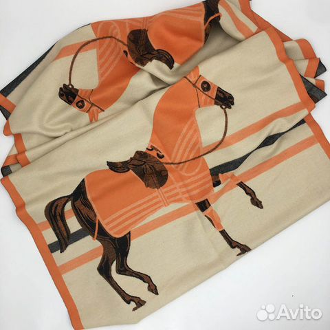Кашемировый шарф в стиле Hermes Кашемировый шарф в стиле Hermes