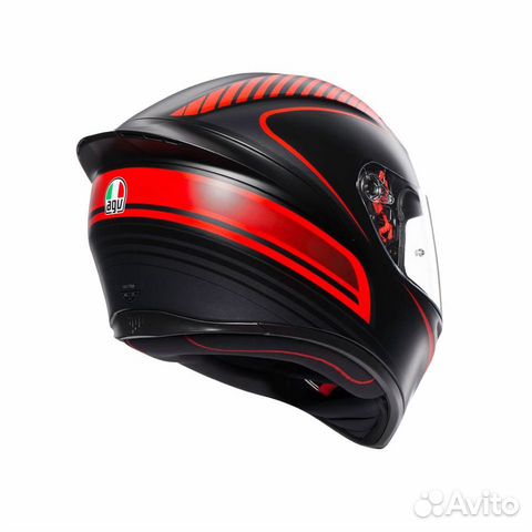 Шлема интеграл AGV K1 multi warmup matt black/RED Шлема интеграл AGV K1 multi warmup matt black/RED