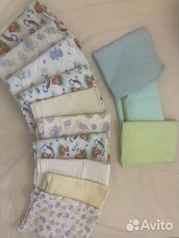 10 пелёнок + 3 клеёнки