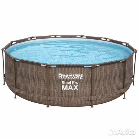 56709 Bestway каркас бассейн ротанг 366х100. 9150л