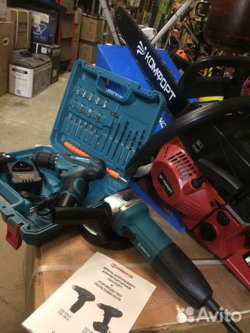 Бензопила Комфорт + ушм+ Шуруповёрт Бензопила Комфорт + ушм+ Шуруповёрт