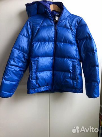 Куртка пуховик синяя Adidas