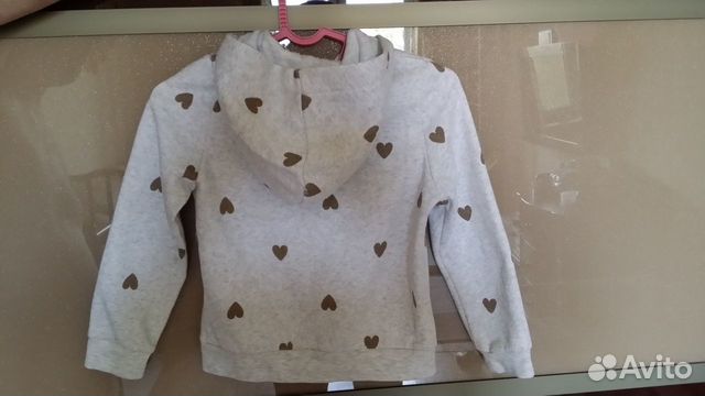 Толстовка на молнии с капюшоном H&M, р. 104- 110