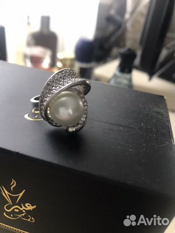 Серебряное кольцо с натуральным жемчугом