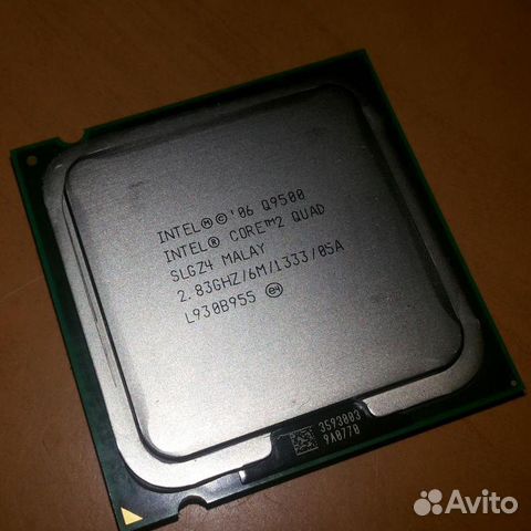 Intel Core 2 Quad Q9500, 4 ядра, LGA 775