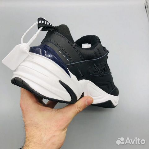 Кроссовки Nike M2K Tekno черные на белой подошве