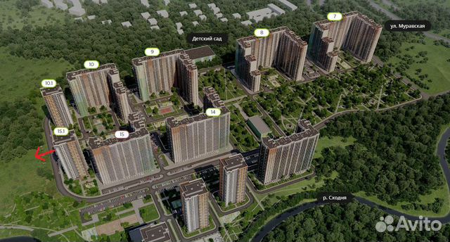 2-к квартира, 44.8 м², 20/25 эт. 2-к квартира, 44.8 м², 20/25 эт.