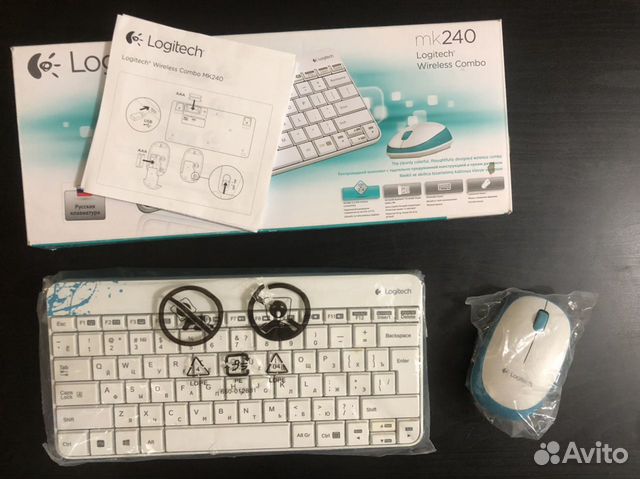 Беспроводная клавиатура + мышь Logitech MK240