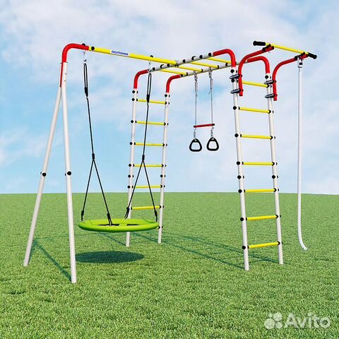 Спорткомплекс Весёлая лужайка с качелями