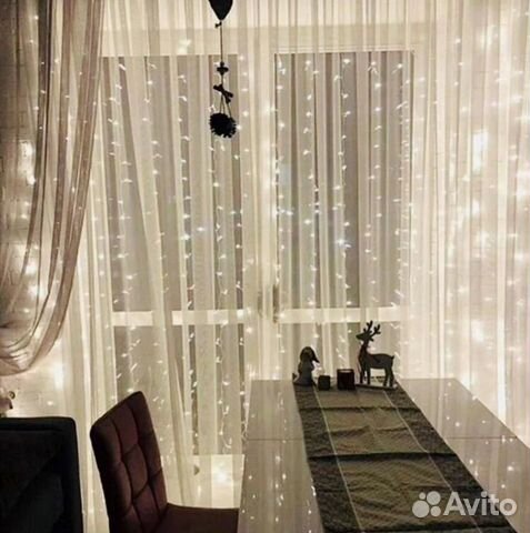 Гирлянда штора, занавес