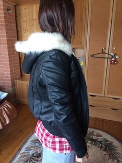 Зимняя женская кожаная куртка