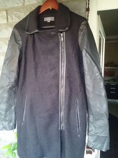 Пальто новое с Рукавами и из кожи р.48-50