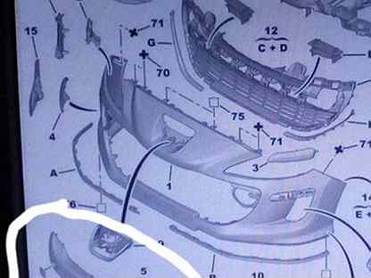 схема крепления переднего бампера пежо 308