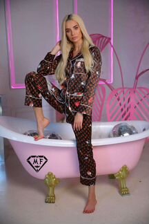 Костюм луи виттон пижама коричневая