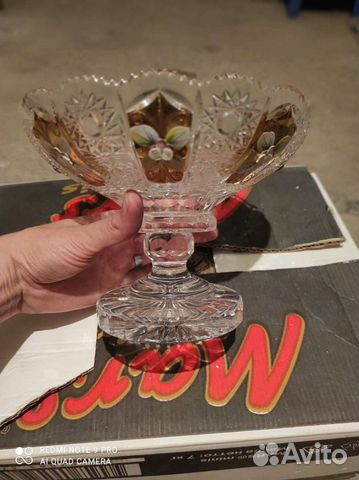 Ваза конфетница лепка Богемия