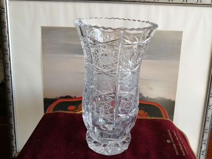 Ваза хрустальная для цветов. Югославия