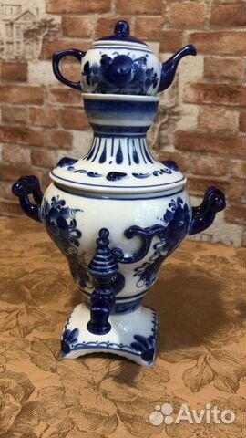 Гжель Самовар сувенирный