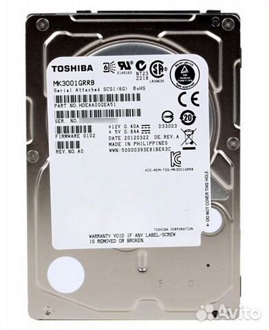 Жесткий диск Toshiba 300GB MK3001grrb SAS 2.5